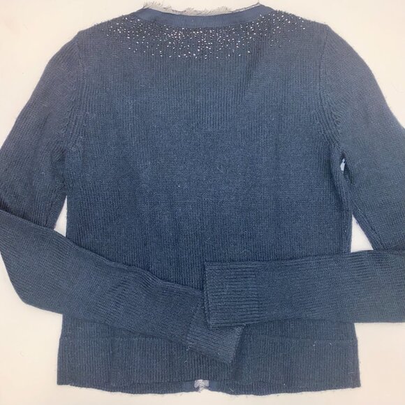 Martin and Osa Zip Up Alpaca Wool Cardigan with Sparkly Trim - Picture 12 of 15